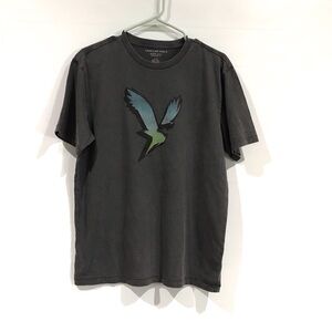 American Eagle 🦅 Gray T-Shirt with Bird Graphic